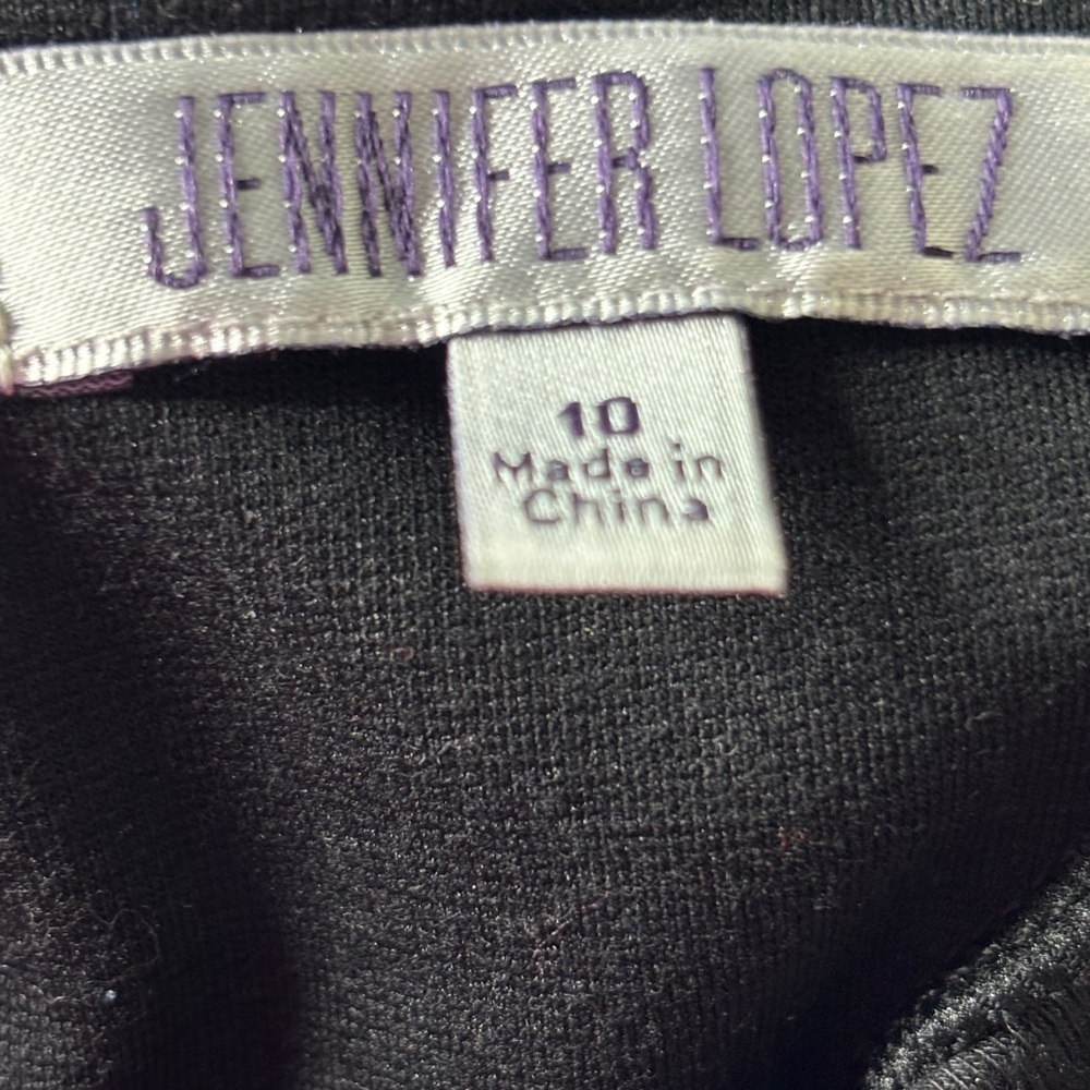 Jennifer Lopez Black Sleeveless Sheath Dress Crew Neck Mini - Picture 3 of 5